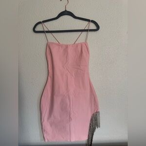 Fashion Nova Borrowed Hearts Mini Dress - Light Pink
